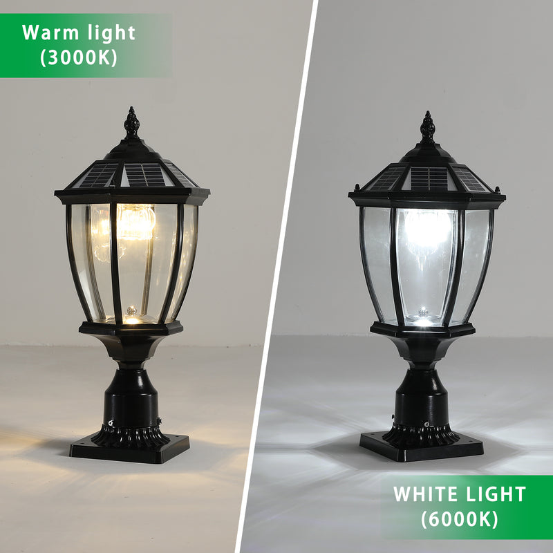 Vintage Garden Light With Elegant Glass Design For Pathways, Yards, And Patios 2-Pack