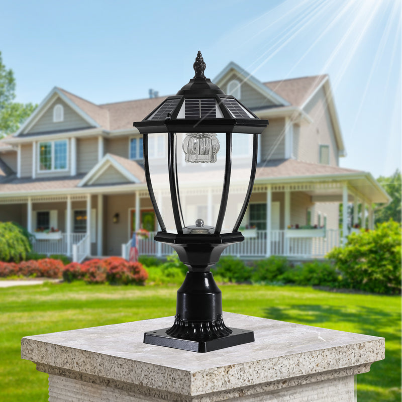 Vintage Garden Light With Elegant Glass Design For Pathways, Yards, And Patios 2-Pack