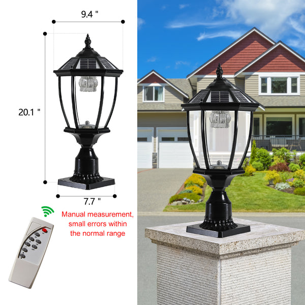 Vintage Garden Light With Elegant Glass Design For Pathways, Yards, And Patios 2-Pack